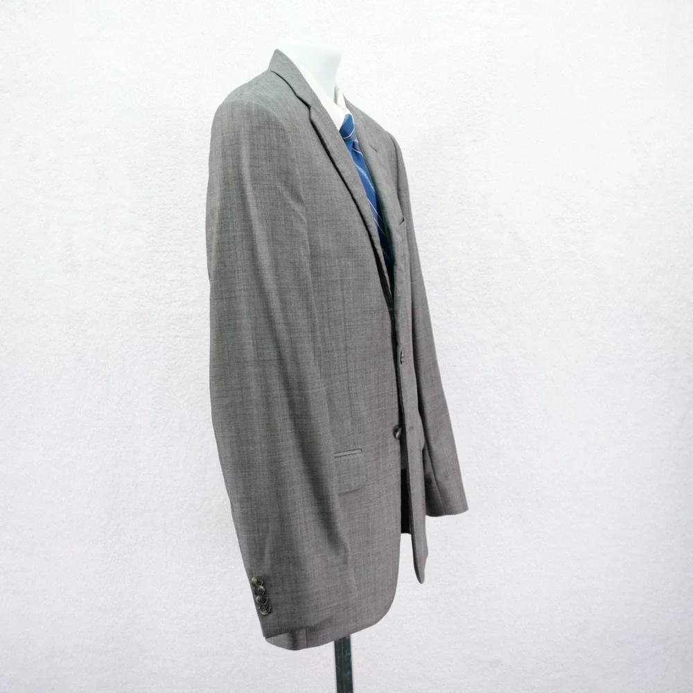 Joseph Abboud Tellegno 1900 Super 120s Wool Gray Sharksin Wool Blazer -40L Slim-